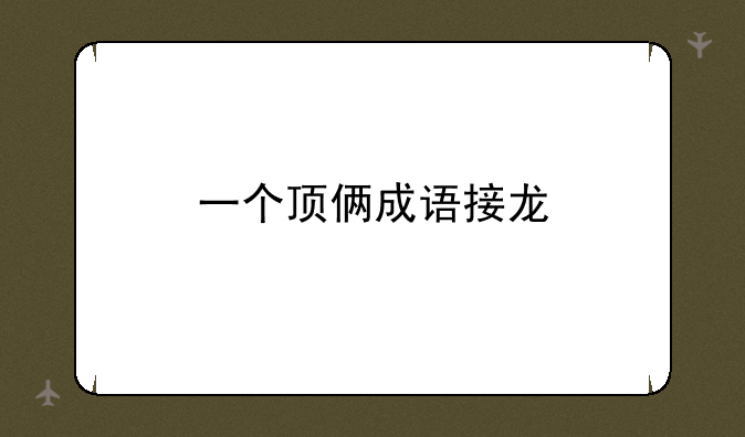 一个顶俩成语接龙