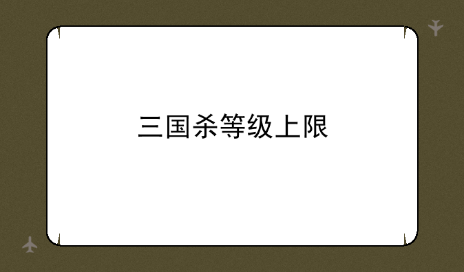 三国杀等级上限