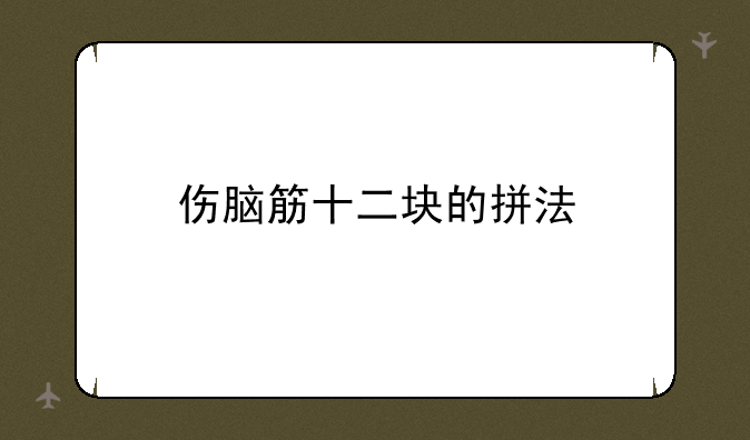 伤脑筋十二块的拼法