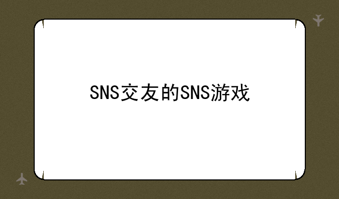 SNS交友的SNS游戏