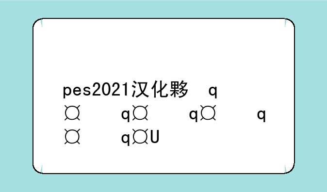pes2021汉化大补