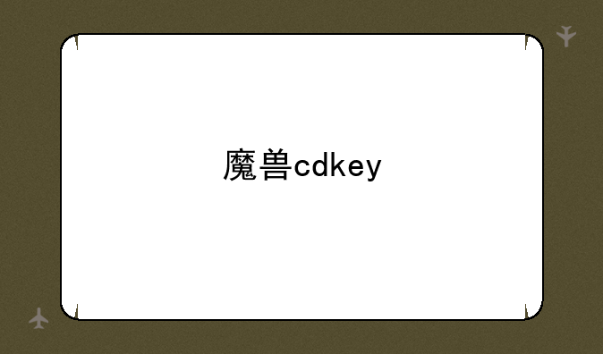 魔兽cdkey