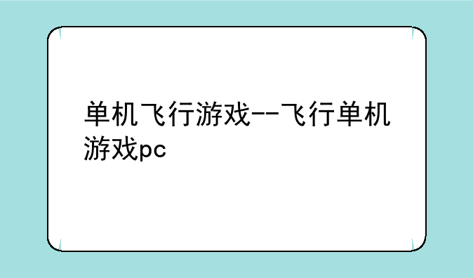 单机飞行游戏--飞行单机游戏pc